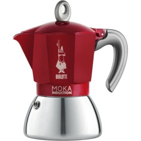Resim UltraMint Kırmızı 6 Cup Indüksiyonlu Moka Pot, Pratik ve Şık Kahve Keyfi 
