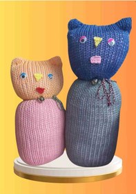 Resim Tıkırık Örgü Yastık Uyku Ve Oyun Arkadaşı Şeker&cingöz - 35 Cm-45 Cm Diğer 