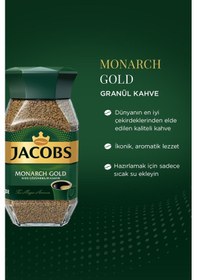 Resim Jacobs Monarch Gold Granül Kahve Cam Kavanoz 100 G 