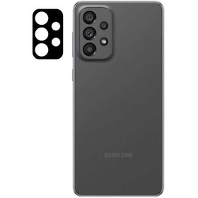 Resim Galaxy A73 Zore 3D Kamera Camı - Siyah 