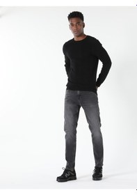 Resim Colin's Regular Fit Bisiklet Yaka Siyah Erkek Kazak CL1056364_Q1.v1_BLK 