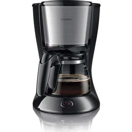 Resim Philips HD7462/20 Filtre Kahve Makinesi, 1,2 Litre Kapasite, Otomatik Kapanma, Cam Demlikli, Siyah ve Metal, 