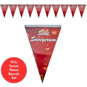 Resim Seni Seviyorum Temalı Flama Bayrak Set Süs Tüm Yaşlar 