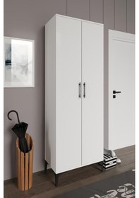 Resim Plain Metal Ayak Metal Kulp Pla2200 Ayakkabılık Mutfak Dolabı Banyo Dolabı Balkon Dolabı Kiler Dolabı Çok Amaçlı Dolap Beyaz 