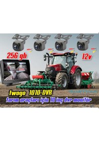 Resim 10'' Dvr Monitör Ve 4 Adet 170 Derece Açılı Kamera Seti 12 Volt 