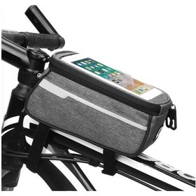 Resim Fosenze Bisiklet Ön Çerçeve Çantası - Su Geçirmez, Dokunmatik Ekranlı, 6" Telefon Ve Aksesuar Taşıma, Hızlı Kurulum Saddle Bag Gri 