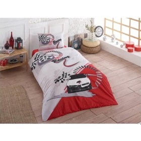 Resim Kristal Taç Kristal Tek Kişilik Ranforce Nevresim Takımı - Race 