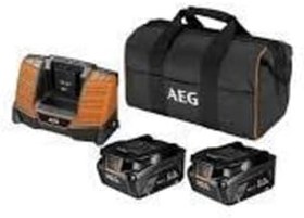 Resim AEG Akü+şarj Cihazı Seti Set Ll1850 Shd 2x5.0 Ah 