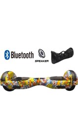 Resim Citymate Smart Balance Elektrikli Kaykay Hoverboard Çanta Hediyeli Bluetooth Hoparlörlü Desenli 