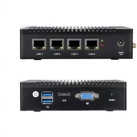 Resim Techstorm K10 F12 4lan Intel N3700 8GB128GB SSD Freedos Mini Pc ( PFSENSE ile Tam uyumlu ) 