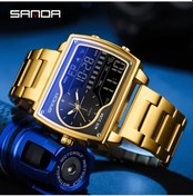 Resim Oldfriend Erkek Sanda Saati Çift Ekranlı Su Geçirmez Terlemeye Dayanıklı Dijital Spor Saati Altın Siyah Diğer 