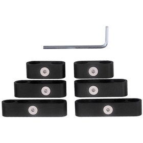 Resim Moveevo Alüminyum İgnisyon Tel Ayırıcı Seti 6 Adet 7-8mm, Isıya Dayanıklı, Çapraz Atışları Önler - Siyah 