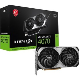 Resim MSI GeForce RTX 4070 Ventus 2X E 12G OC GDDR6X 192Bit DX12 DLSS 3 Gaming (Oyuncu) Ekran Kartı 