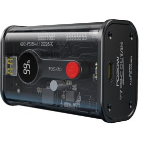 Resim Yesido YP35 10.000 mAh USB 3.0 PD Hızlı Şarj Powerbank Şeffaf 
