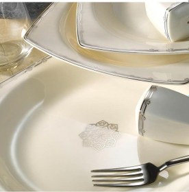 Resim Kütahya Porselen Bone Mare 62 Parça 139720 Desenli Yemek Takımı 