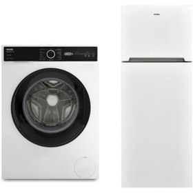 Resim VESTEL ÇAMAŞIR MAKİNESİ VE BUZDOLABI SETİ CMI97302+ NF52111 