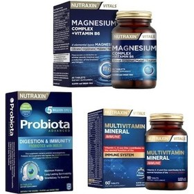 Resim Nutraxin Probiota + Magnesium Complex + Multivitamin Mineral Seyahet Destek Seti 