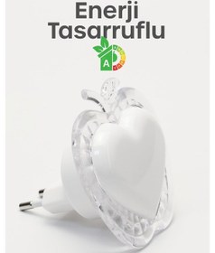 Resim Rgb Gece Lambası Kalp Tip Koridor Hol Işığı Uyuma Işığı Renkli Işık Beyaz Gc16 Beyaz 