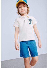 Resim DeFacto Erkek Bebek Polo Yaka Baskılı Pike Kısa Kollu Tişört E1126A525SMER105 