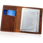 Resim Hakiki Deri Taba Ruhsat Kabı - 4 Cepli 