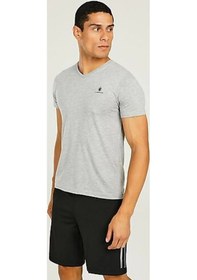 Resim Lumberjack 101497401 M-ct106 Bsc V Nk T-sh 4fx T-shirt Açık Gri 