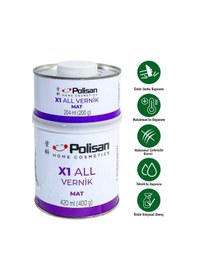 Resim Polisan X1 All Vernik Mat Şeffaf Çift Bileşenli 0.6 Kg 