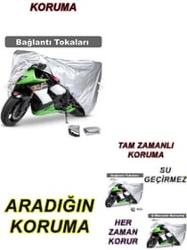 Resim Gas Gas Xc 250 E Uyumlu Arka Çanta Miflonlu Premium 4 Mevsim Koruyan Motosiklet Brandası Gri 