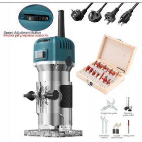 Resim MoonTech MOONSHOP 4400 Watt Profesyonel Formika Traşlama Freze Makinası Ve Uçları 6 Mm Pens 2 Yıl Garantili 