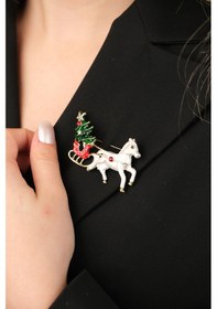 Resim Çildan Womens Yılbaşı Koleksiyonu Çam Ağacı Detaylı Kızak Figür B Çok Renkli 