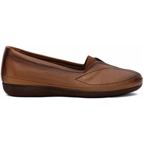 Resim Elit Erlscv103 Kadın Hakiki Deri Ortopedik Casual Ayakkabı Taba Taba 