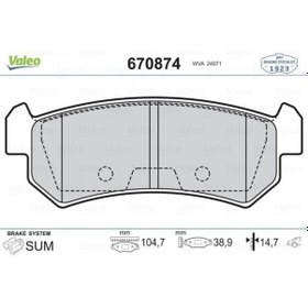 Resim VALEO 670874 Fren Balata Arka Lacetti 04-07 Bm 