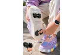 Resim Muggo SKY Çocuk Işıklı Patenli Tekerlekli Sneaker Spor Ayakkabı 