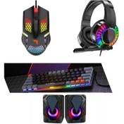 Resim Everest Grup Tk-06 Siyah Mekanik Blue Switch Rgb hoparlor Işıklı Kablolu Q Klavye 