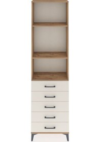 Resim Arges Dolap 3 Raflı 5 Çekmeceli 60x30x221 Çam-aytaşı Atlas Çam 