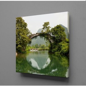 Resim Doğanın İçindeki Köprü Kanvas Tablo 