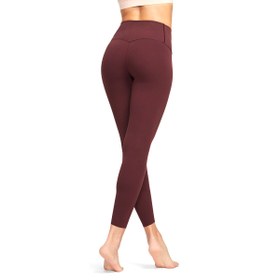 Resim Nike Dri-Fit Zenvy High Rise 7/8 Kadın Bordo Antrenman Tayt DQ6015-652 