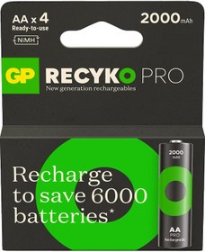 Resim GP ReCyko Pro GP210AAHCBEM-2G 2000 mAh AA Ni-MH Şarj Edilebilir Kalem Pil 4'lü 