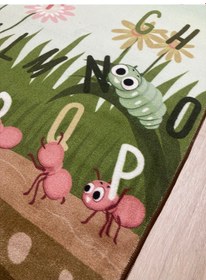 Resim Merinos Halı Çocuk Halısı Kaymaz Tabanlı Kısa Tüylü 100x150 Ebatl 