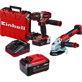 Resim Einhell TE-CD 18/48 Li-i Üç Akülü Darbeli Matkap Vidalama + Axxio Taşlama Seti 