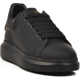 Resim Ayakmod Premium 02028 M Siyah Hakiki Deri Erkek Sneaker Siyah 