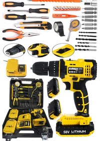 Resim Stilmax STN1070 58 V Panasonic Çift Akülü Darbeli Setli Matkap 