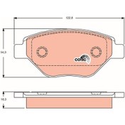 Resim Trw Gdb1571 - Ön Fren Balatası Megane Iı 02 08 1.4 54 122x18 
