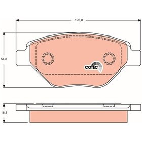 Resim Trw Gdb1571 - Ön Fren Balatası Megane Iı 02 08 1.4 54 122x18 