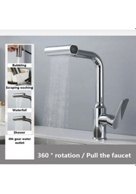 Resim İsaoğlu Yapı Spiralli Mutfak Bataryası Çift Kademe Evye Musluğ Döner Ve Oynar Başlıklı Tazzik Ayarlı Batarya Gümüş 