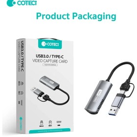 Resim Coteci Canlı Yayın Video Yakalama Kartı 4K 60Hz USB 3.0 / Type-C Ikili Arayüz 1080P 60Hz Video Capture Card K Capture-01 