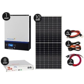 Resim Teknovasyon Arge Güneş Enerjisi Solar Paketi 5kva İnverter 455 W 