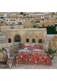 Resim Sarev Epıros %100 Ipek Saten Nevresim Takımı Çift Kişilik , Taba 