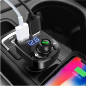 Resim Type-C Araç Fm Transmitter Bluetooth Araç Kiti USB Mp3 Sd Kart Çakmaklık Girişli Oto Müzik Çalar 