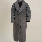 Resim Ecocotton Hüma XL Kapitoneli Erkek Bornoz Pamuk Antrasit 