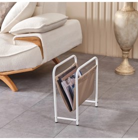 Resim Lucıano Dergılık Beyaz Metal Bej Derı 